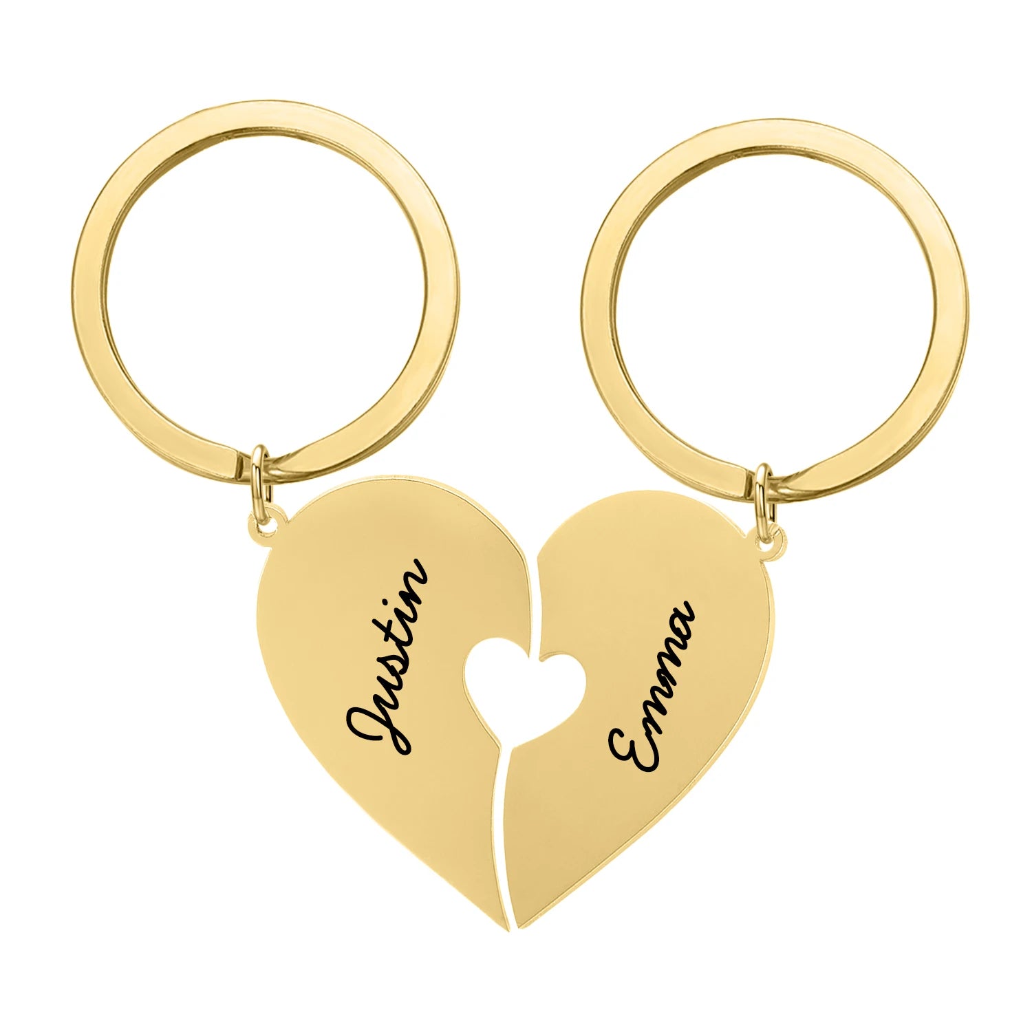 Couple Heart keyring