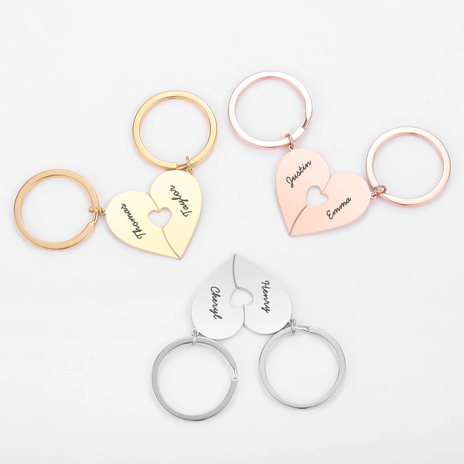 Couple Heart keyring