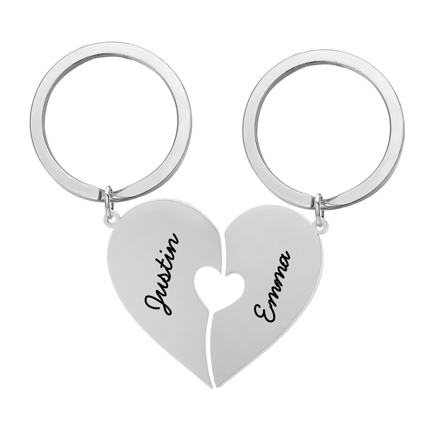Couple Heart keyring