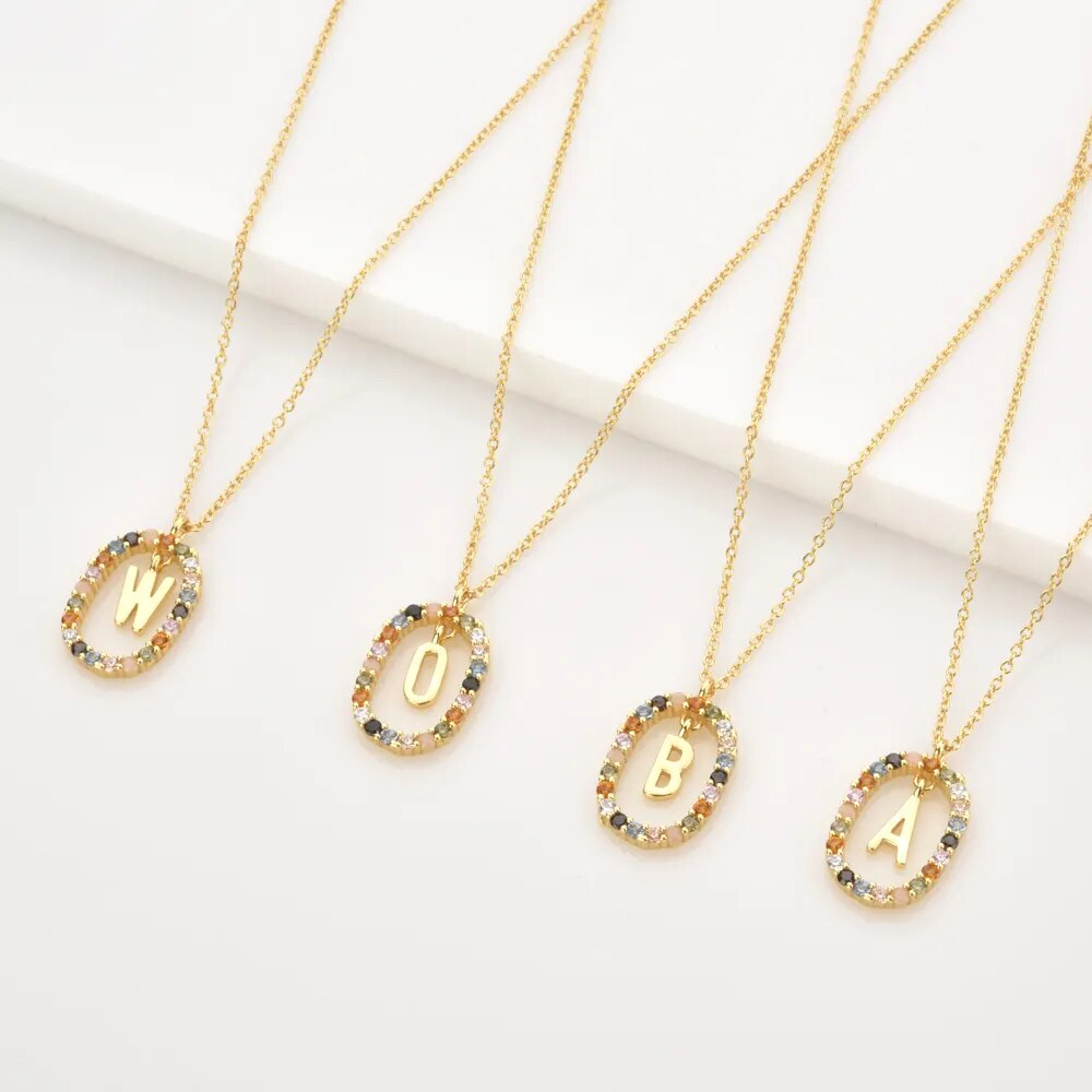 Glistening Alphabet Necklace